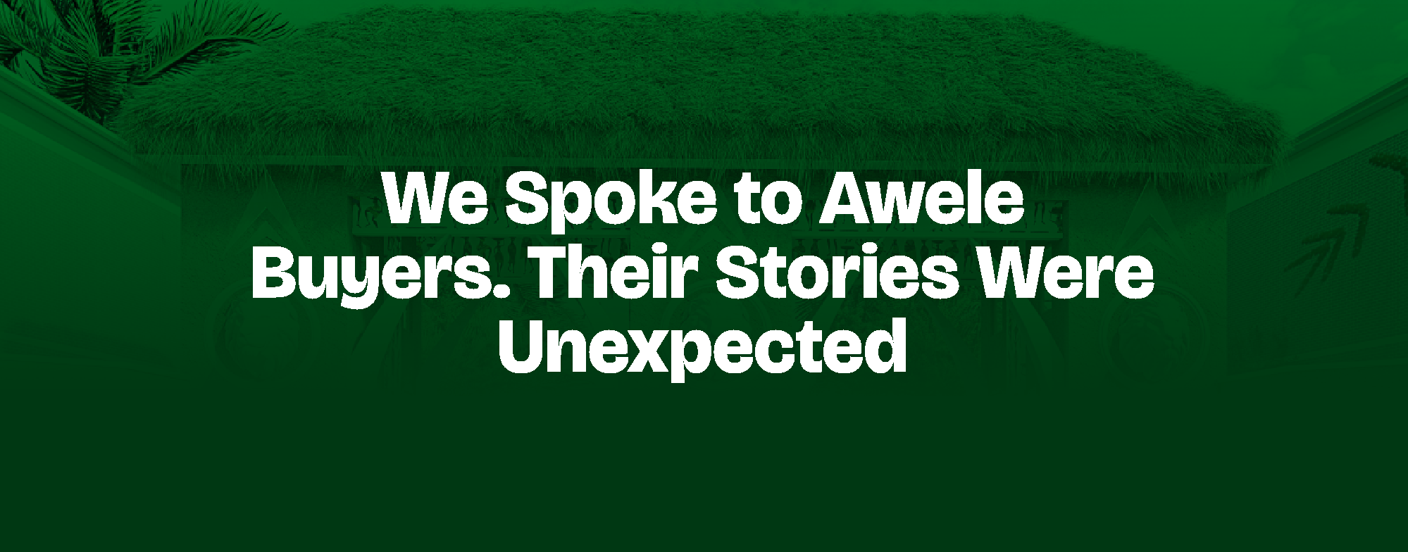 You are currently viewing We Spoke to Awele Buyers. Their Stories Were Unexpected
