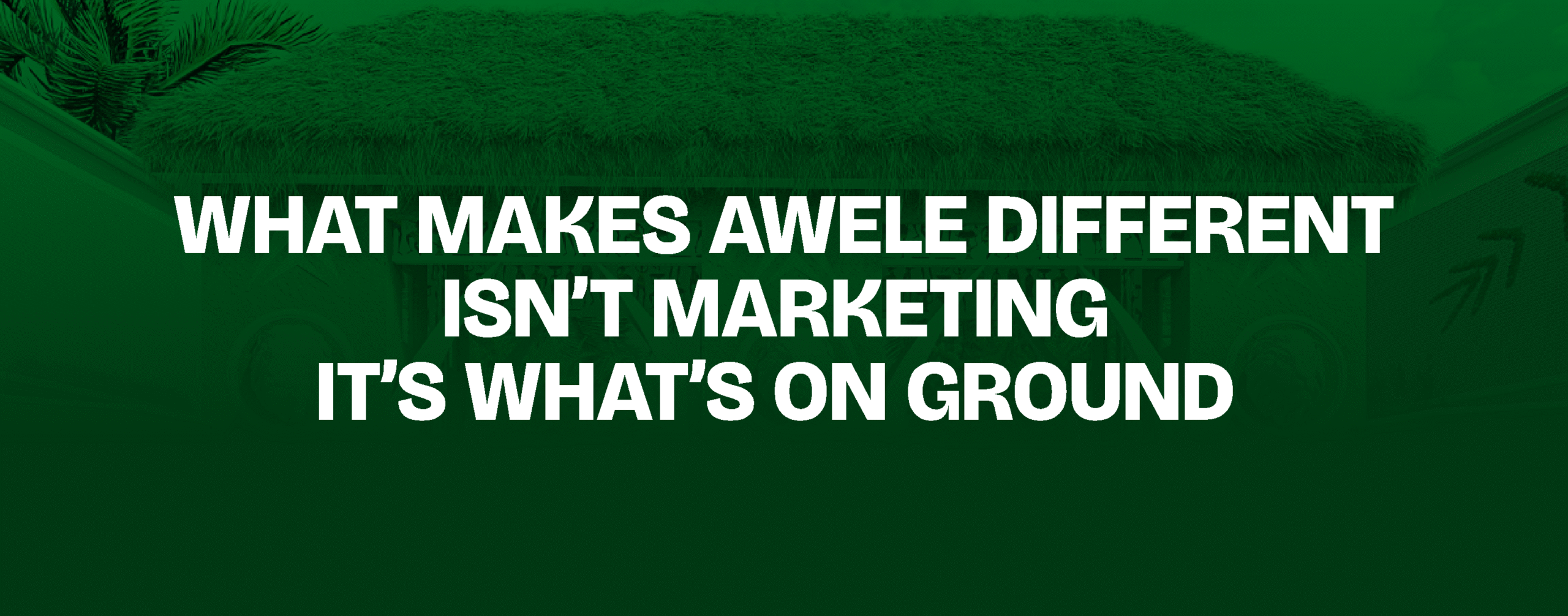 Read more about the article  What Makes Awele Different Isn’t Marketing — It’s What’s on Ground