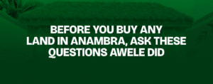 Read more about the article  Before You Buy Any Land in Anambra, Ask These Questions — Awele Did