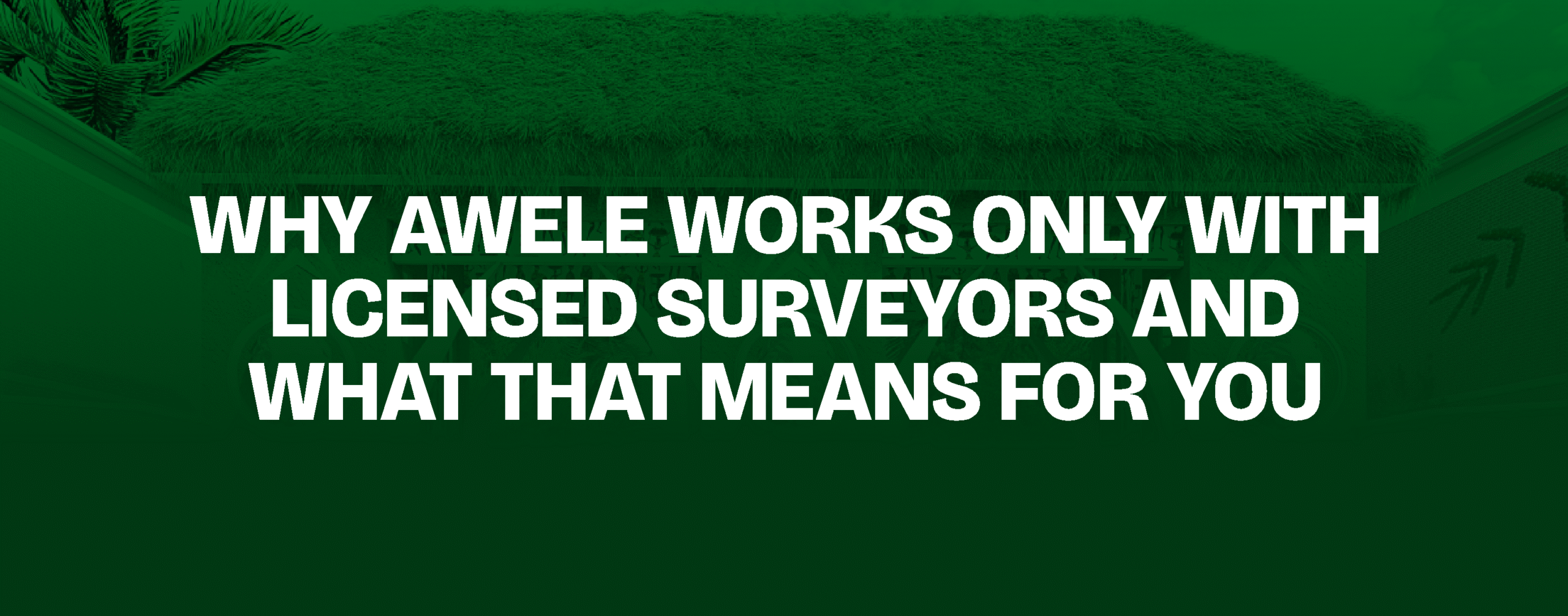 You are currently viewing  Why Awele Works Only With Licensed Surveyors — and What That Means for You